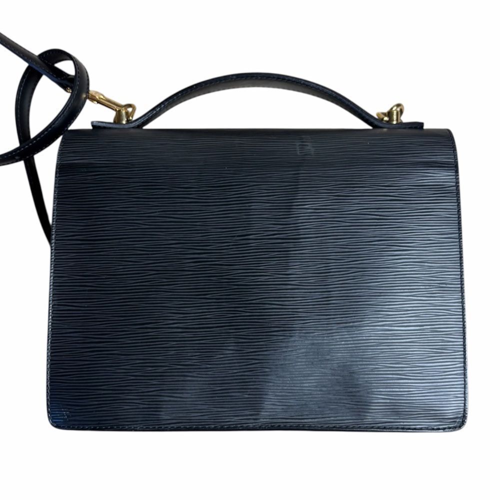 VINTAGE Louis Vuitton Monceau Black Epi Leather Handbag - Picture 7 of 13